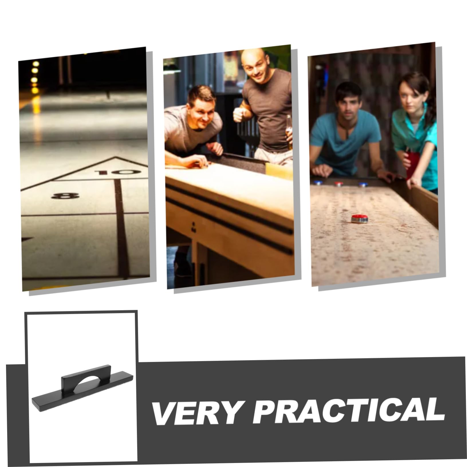POPETPOP 2 Akcesoria do stołu shuffleboard szczotka do czyszczenia akcesoria gry w shuffleboard zaopatrzenie w z drewna gra w krążek hokeja piasek Drewno