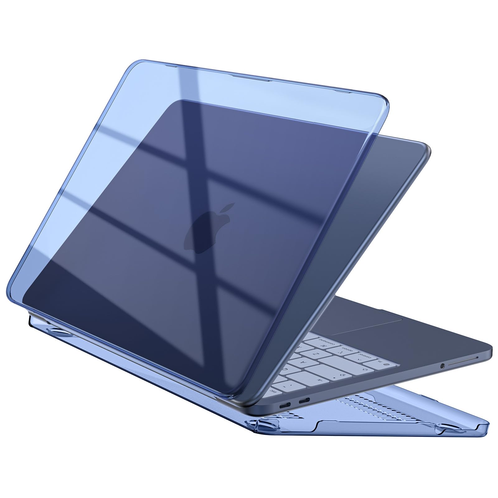 EooCoo Custodia MacBook Neo 13 Pollici 2026 (A18 Pro) Cristallo Indaco | Lucido Cristallino Cover Rigida 2026 Mac Neo 13"(Modello A3404, Chip A18 Pro) Custodia in Plastica Protettiva per Mac