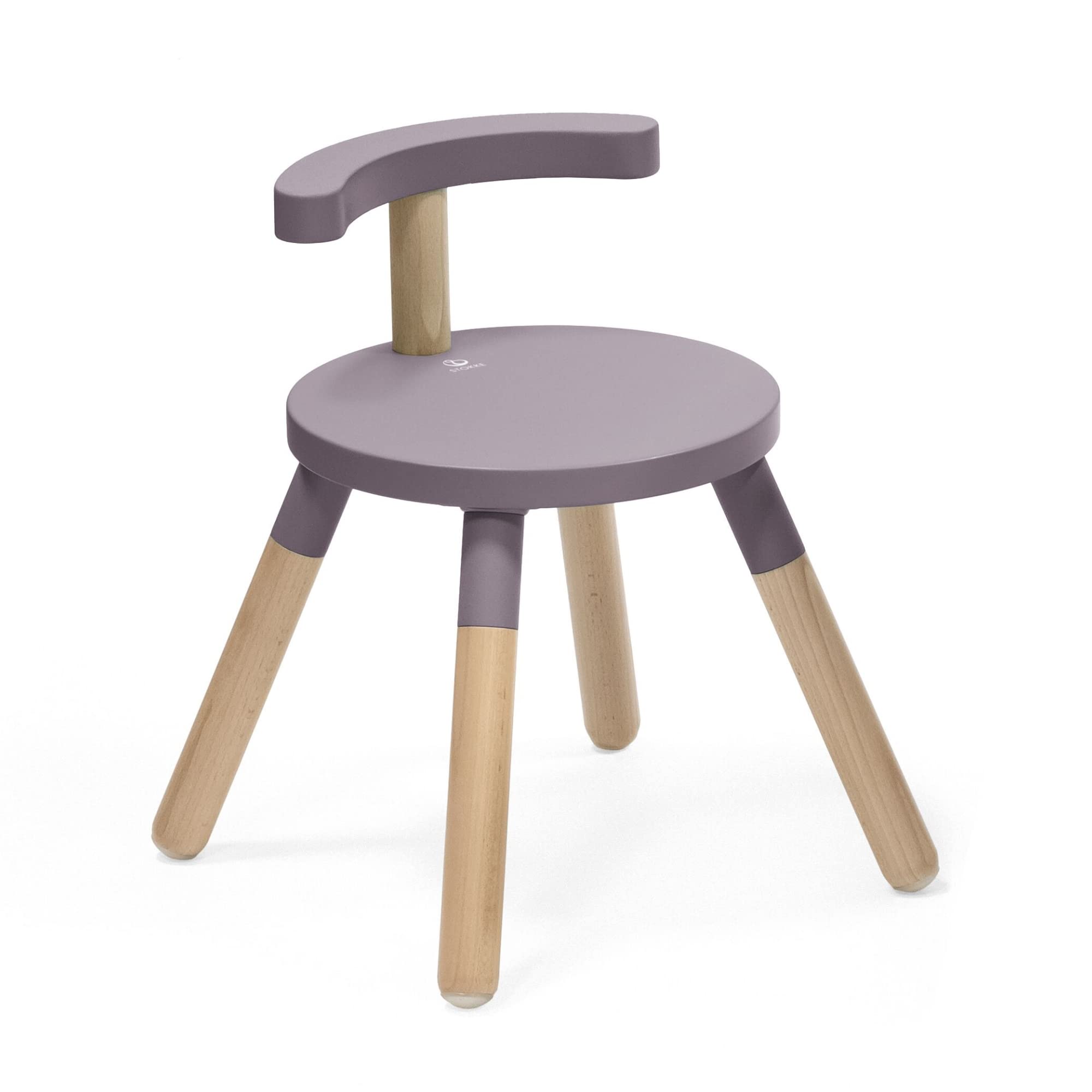 StokkeMuTable Chair, Lilac - 2023 Redesign - Adjustable Seat Height & Removable Backrest - Made with Beech Wood - for Ages 1.5 to 8 Years