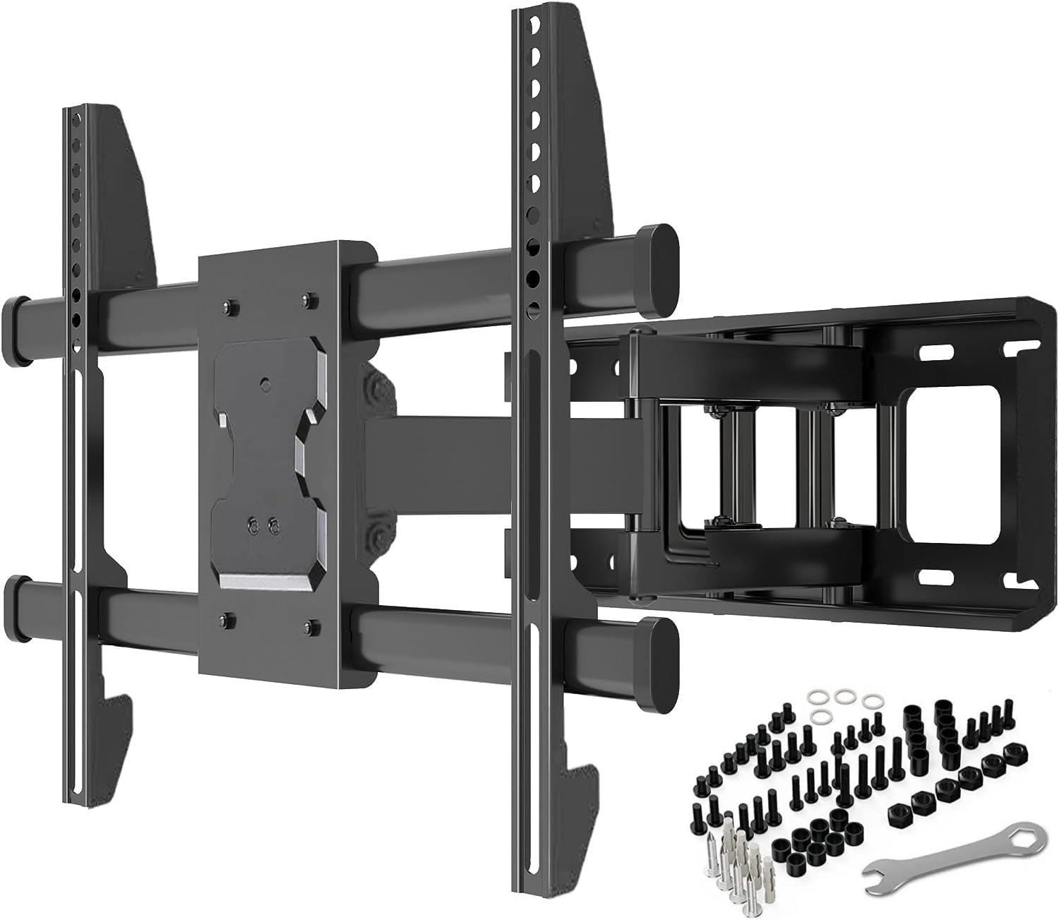 Support Mural TV, Inclinable et Orientable Support TV pour écrans 32-85 Pouces jusqu'à 60Kg -VESA 600 x 400 mm
