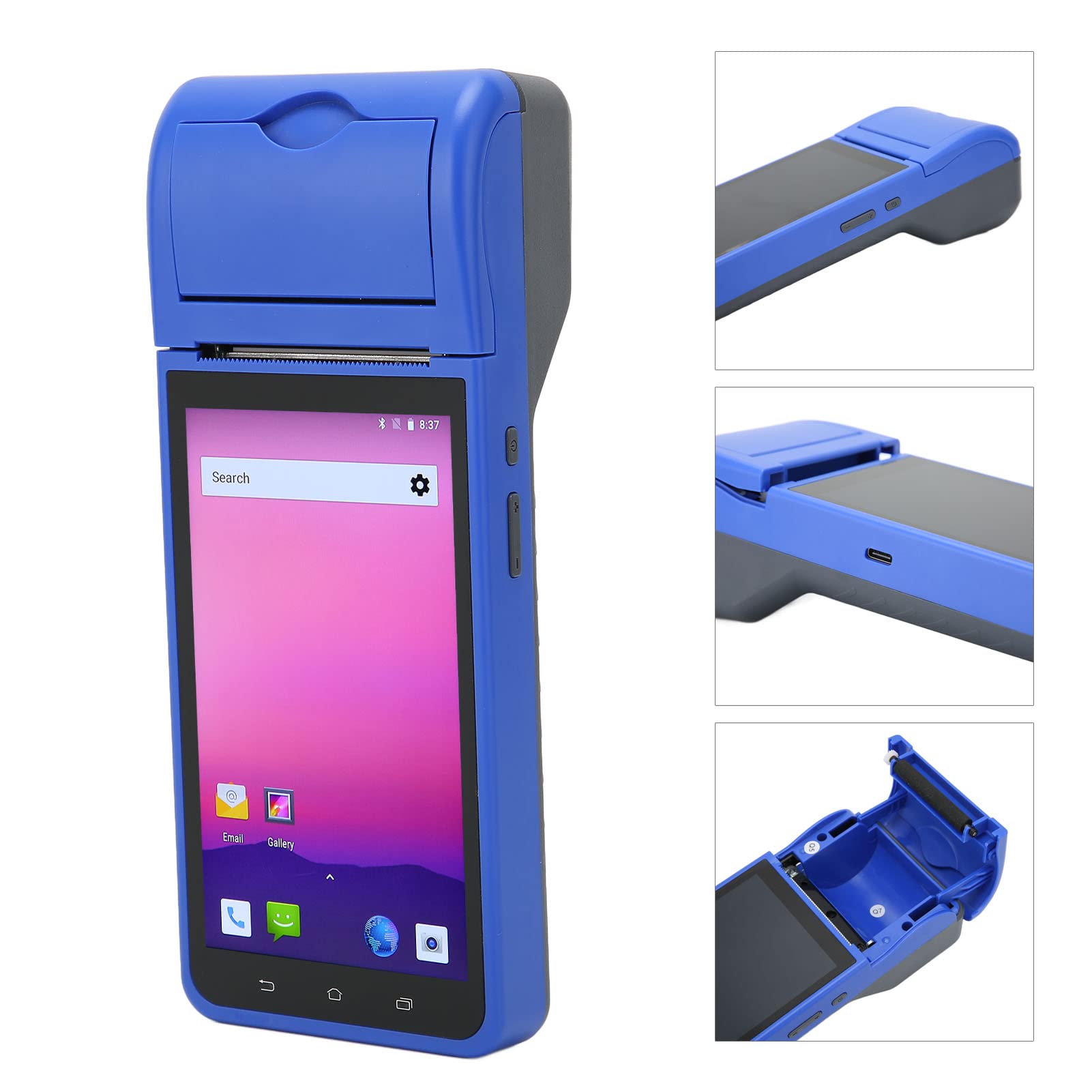 Macchina POS Portatile, Stampante Termica per scontrini con Messa a Fuoco Automatica di Piccoli volumi per Sala da Pranzo per Ristorante(#1)