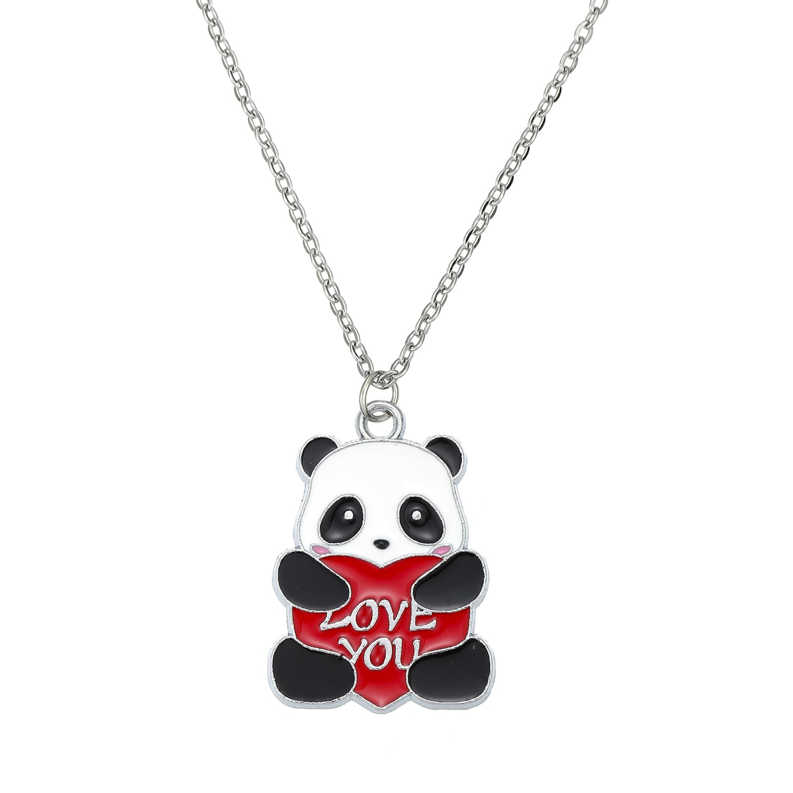 Winssigma Panda Necklace and Keychain, Cute Panda Bracelet and Jewelry