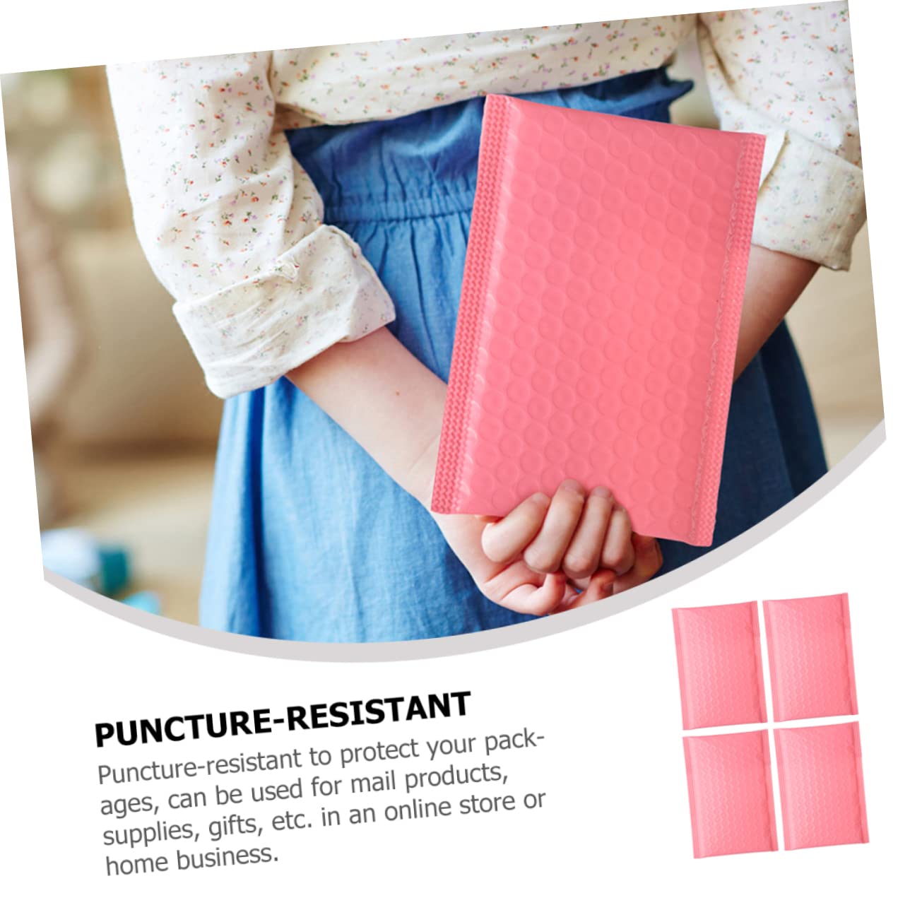Ciieeo Lot de 100 Enveloppes D'expédition à Bulles Roses 11x15 4 Cm Film Coextrudé Épais Protection Anti-chocs Adhésives Emballage Sécurisé pour Petites Entreprises et Envois Postaux