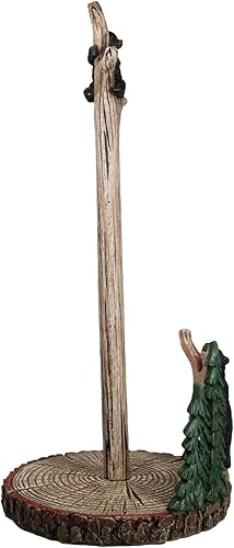Miniatura 4 de Ebros Gift Naturaleza rústica Vida silvestre Bosque Cachorros de oso negro escalada en rama de árbol en bosque de pinos soporte dispensador de papel