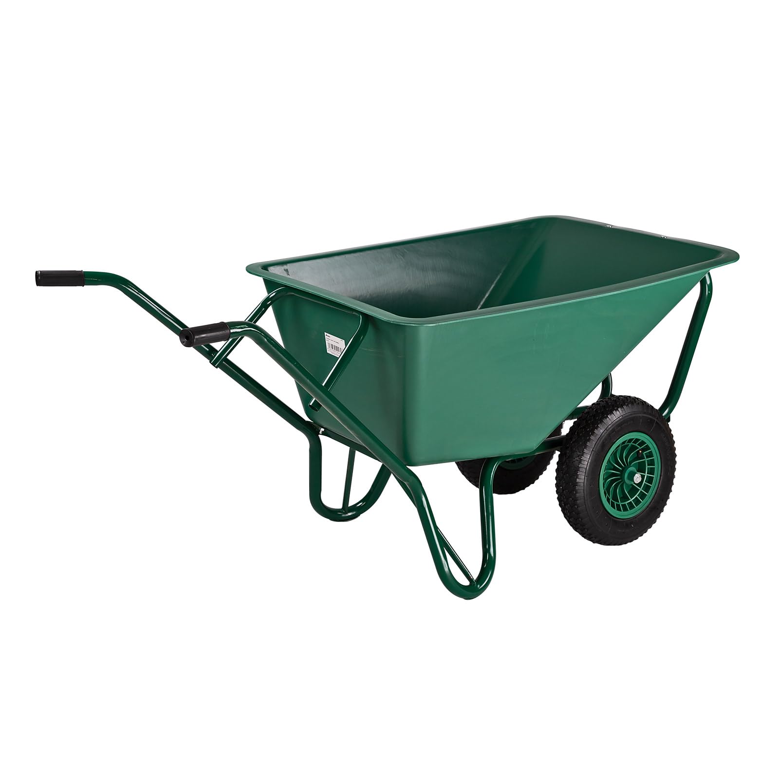DEMA Gartenschubkarre SK130 Twin – 130 L, 2-Rad Schubkarre/Schiebkarre/Hofkarre, belastbar bis 150 kg, robust & stabil, ideal für Garten, Baustelle & Transport