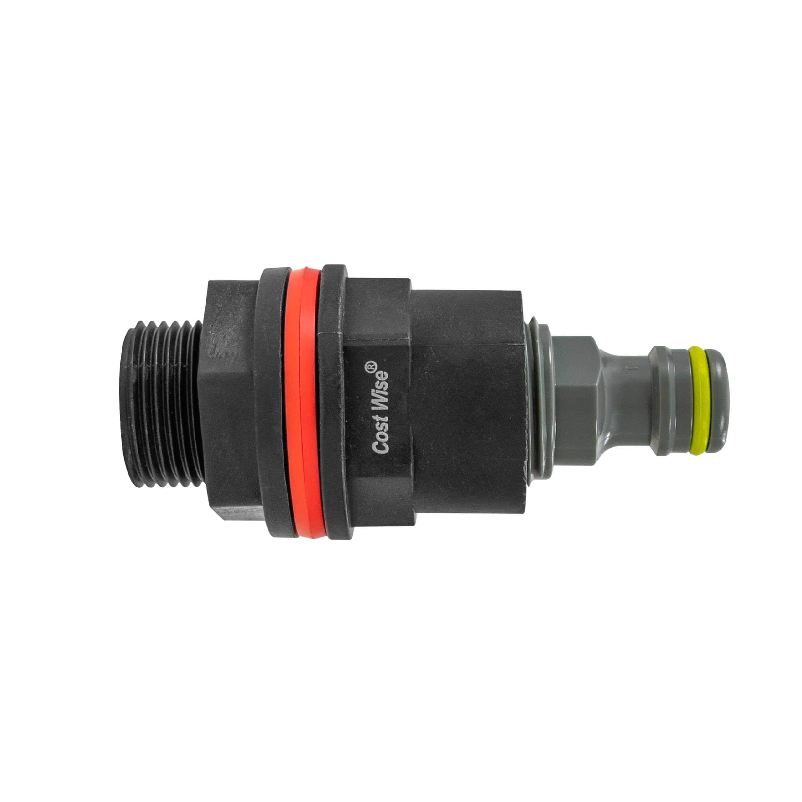 Cost Wise Women's Mixed 1/2" Bsp (21Mm Hole) Or 3/4" Bsp (26Mm Hole) Water Butt/Rain Barrel/Tank Outlet Adaptor/Connector+Hose Connector (3/4" Bsp (26Mm Hole))