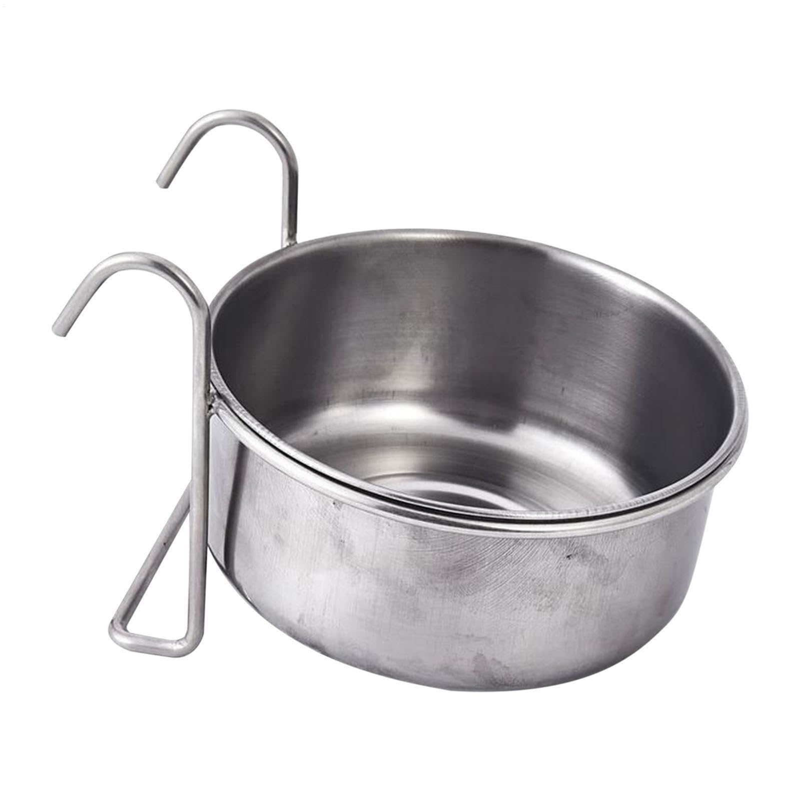 Stainless Steel Bird Bowls - Detachable Feeding Water Dish with Hook | Bird Feeder Bowl | for Parrot Parakeet Cockatiel Conure Macaw Chinchilla Small Medium Animals