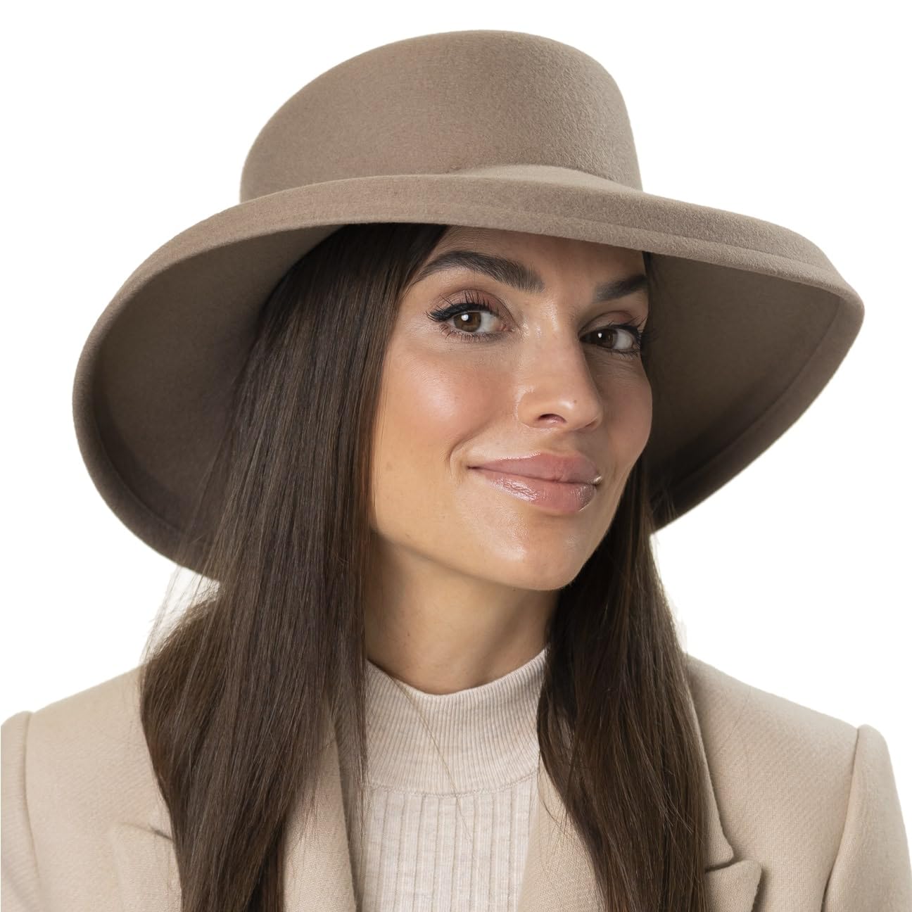 Mayser Tiffy Damenhut Wollfilz Hut Uni Handmade Made in EU Herbst Winter