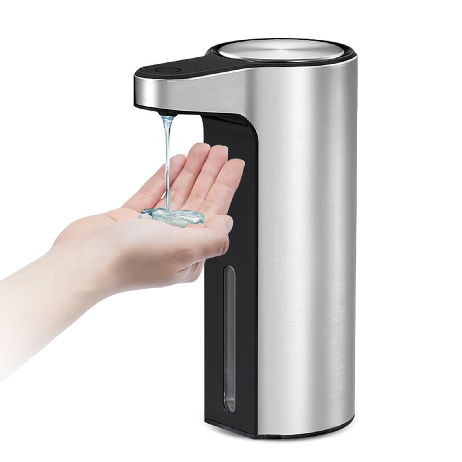 Bezdotykowy automatyczny dozownik mydła, indukcyjny dozownik mydła w płynie, o pojemności 280 ml i 2-poziomowej regulacji, do kuchni / łazienki