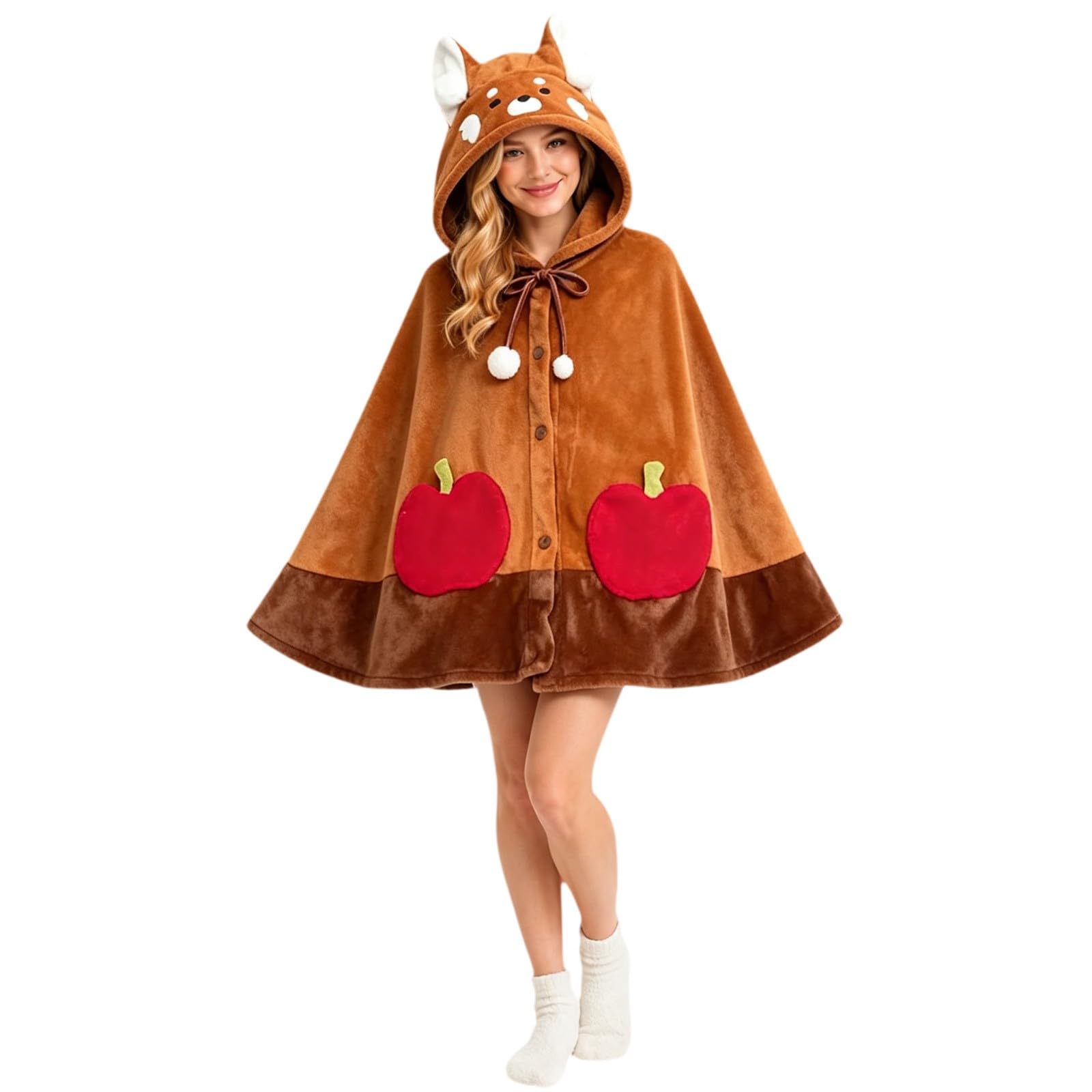GVGNQEOP Women's Wearable Blanket Fuzzy Fleece Cosplay Halloween Costumes