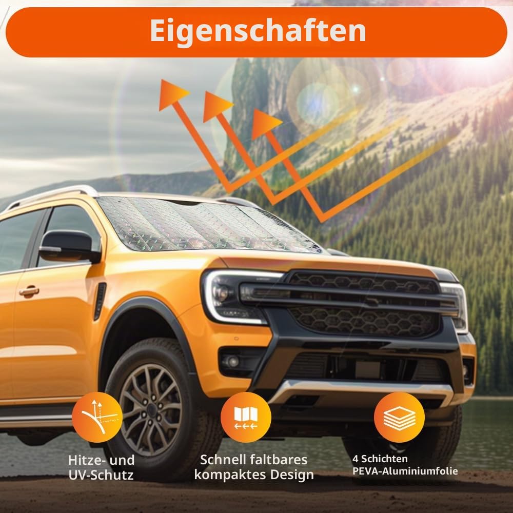 Car Sun Shade Universal-Sonnenschutz für die Frontscheibe, blockiert UV-Strahlen Sonnenschutz, Sonnenschutz