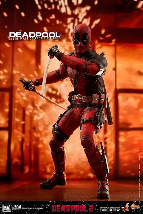Hot Toys HT903587 1:6 Deadpool II Movie Version, Red & Black