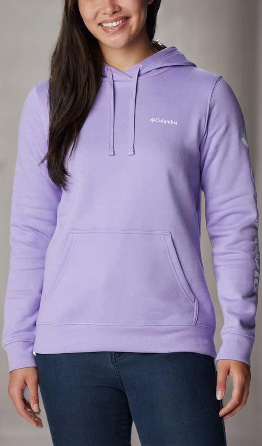 Columbia Damen Trek Graphic Hoodie Kapuzen-Sweatshirt, Mattviolett/weißes Logo, 3X – Ansicht 6