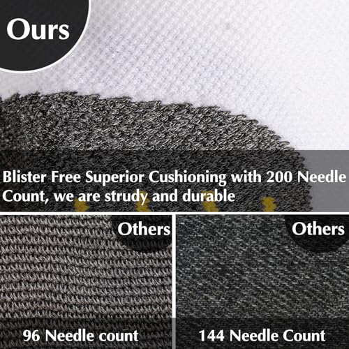 Jo's Quartma Compression Running Socks Low Cut 3/6 Pairs for Men & Women Thick Cushioned Athletic With Ankle Support4