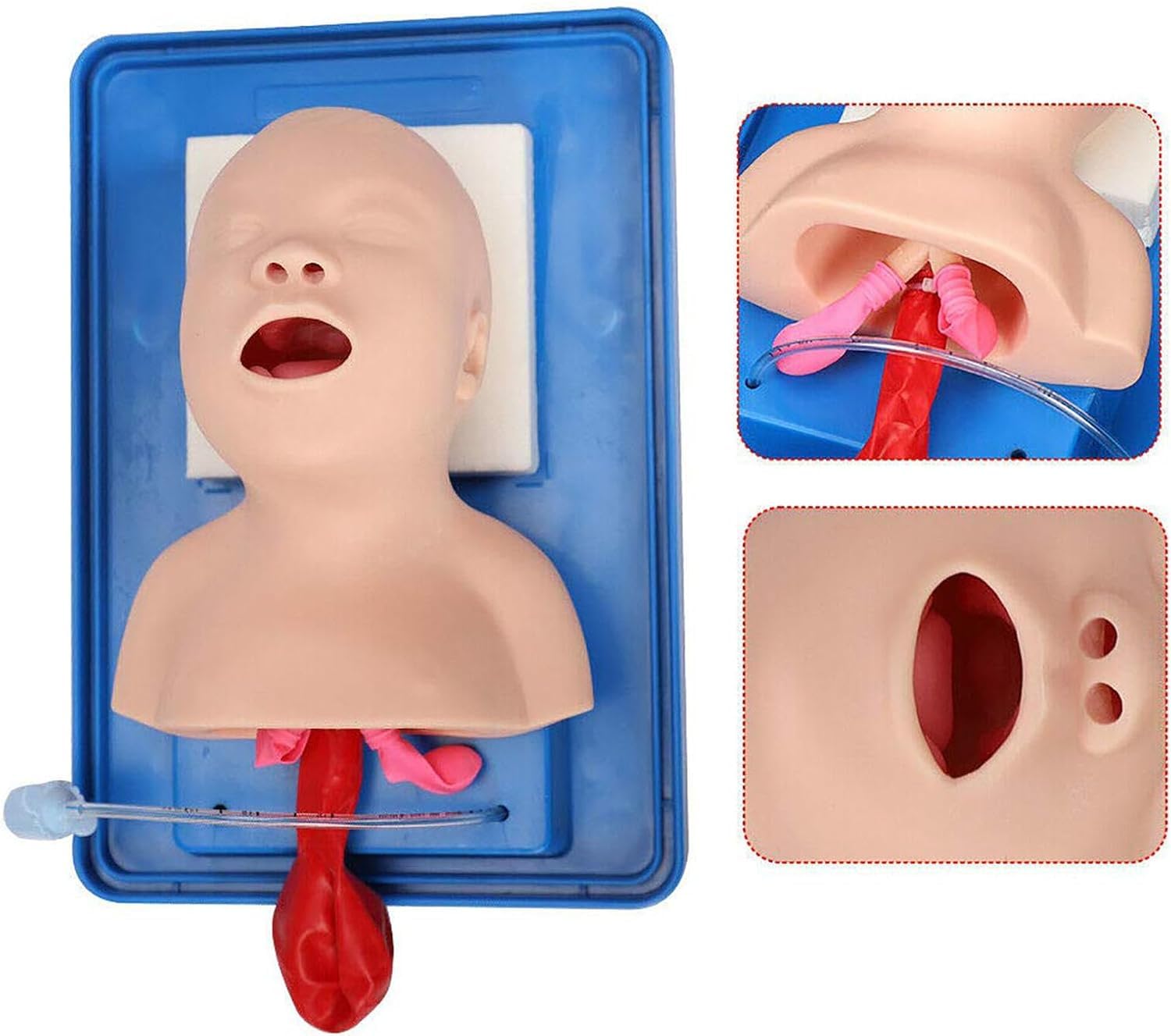 Manichino avanzato di intubazione tracheale infantile,simulatore intubazione endotracheale,kit aiuto didattico per gestione delle vie aeree pediatriche per la formazione delle competenze
