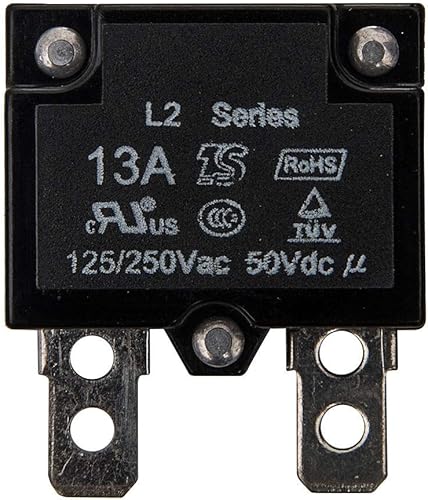 Miniatura 1 de 2 unids 13A 125/250Vac 50Vdc reinicio automático relé fusible interruptor térmico interruptor interruptor circuito protector de sobrecarga de