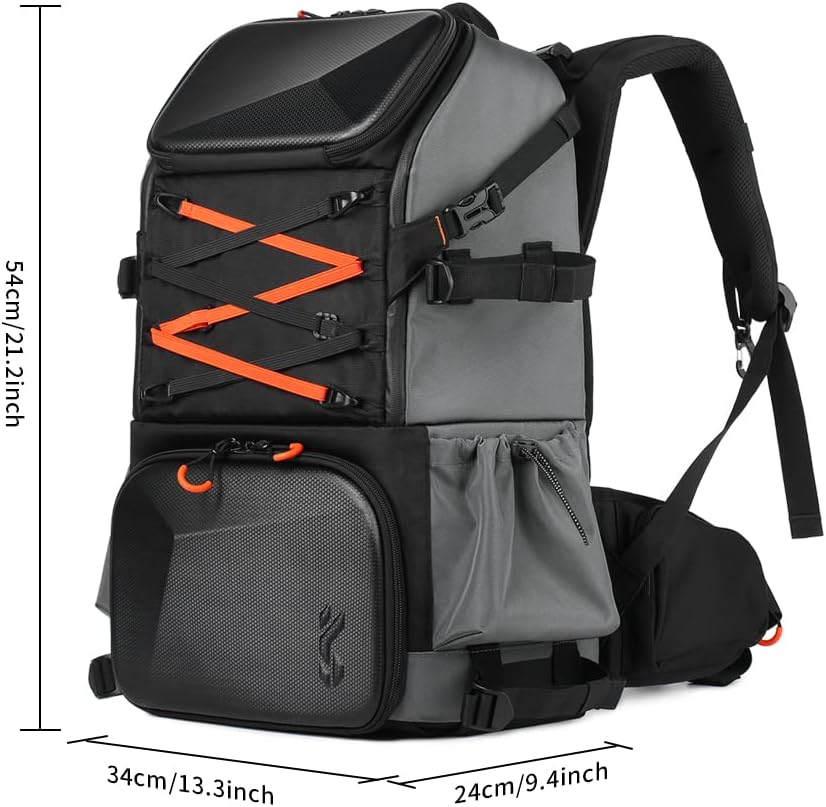 K&F CONCEPT Camera Bag EVA Waterproof 2 in 1Camera Backpack Shoulder Bag 32L Large Capacity with Rain Cover Storage for 15.6" Laptop for Photography - Image 8