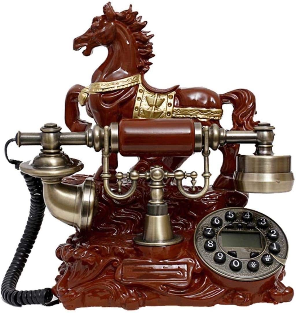 Téléphone rétro fixe imitation jade pour décoration vintage bureau et maison - 4