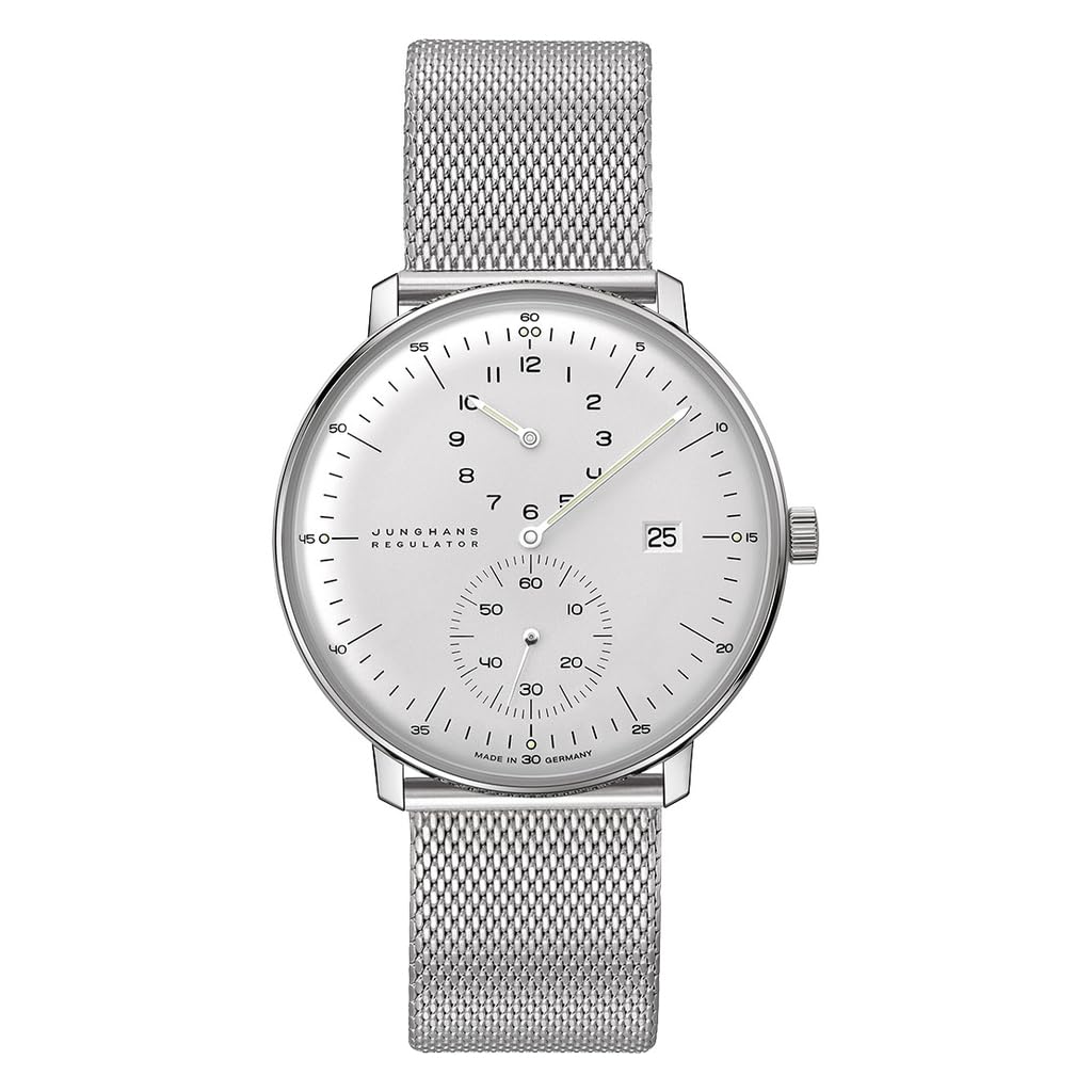 JUNGHANS max Bill Herrenuhr Regulator mit Milanaiseband 27/4492.46