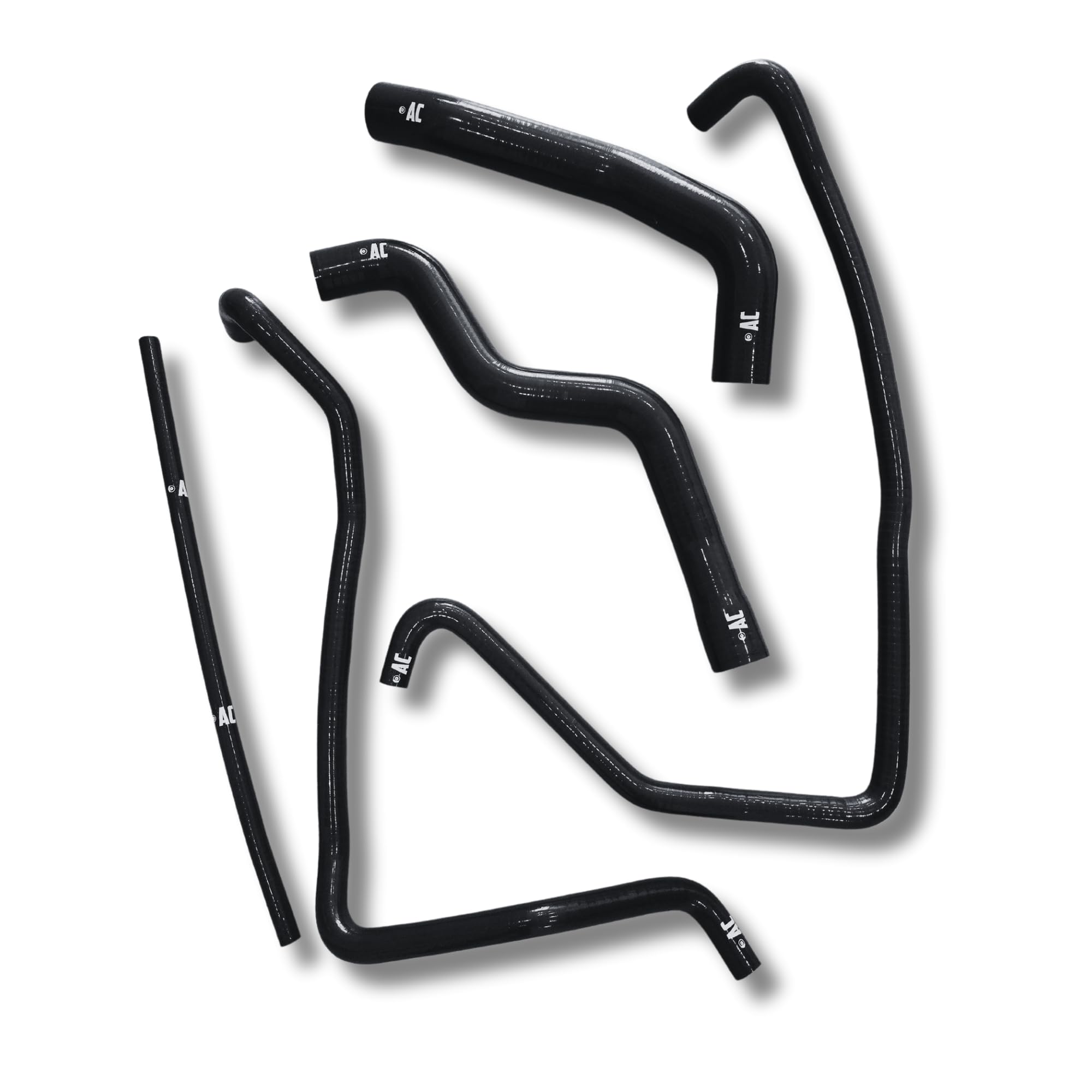Juego Completo de Manguitos del Circuito de Agua Refrigerante compatible con Nissan Patrol TD27-260 K260: Silicona Reforzada de 5mm. (NEGRO)