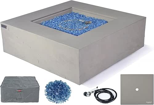 Elementi+ | Capertee Gas Fire Pit Cast Concrete 40" Square