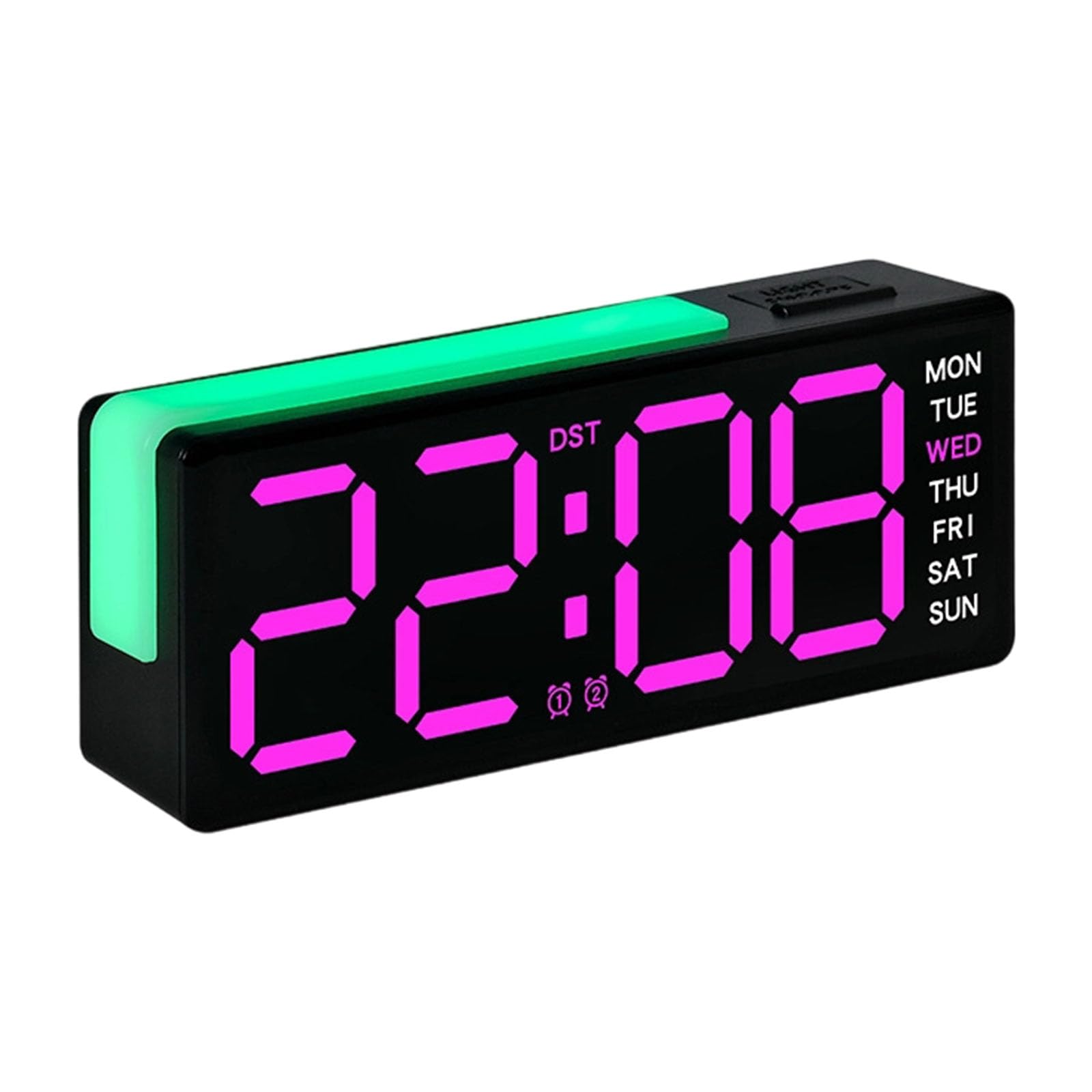 Piceioep Digital Alarm Clock for Bedroom Desk Clock with Day of Week Date Loud Alarm for Bedside Table LED Digital Clocks Gift