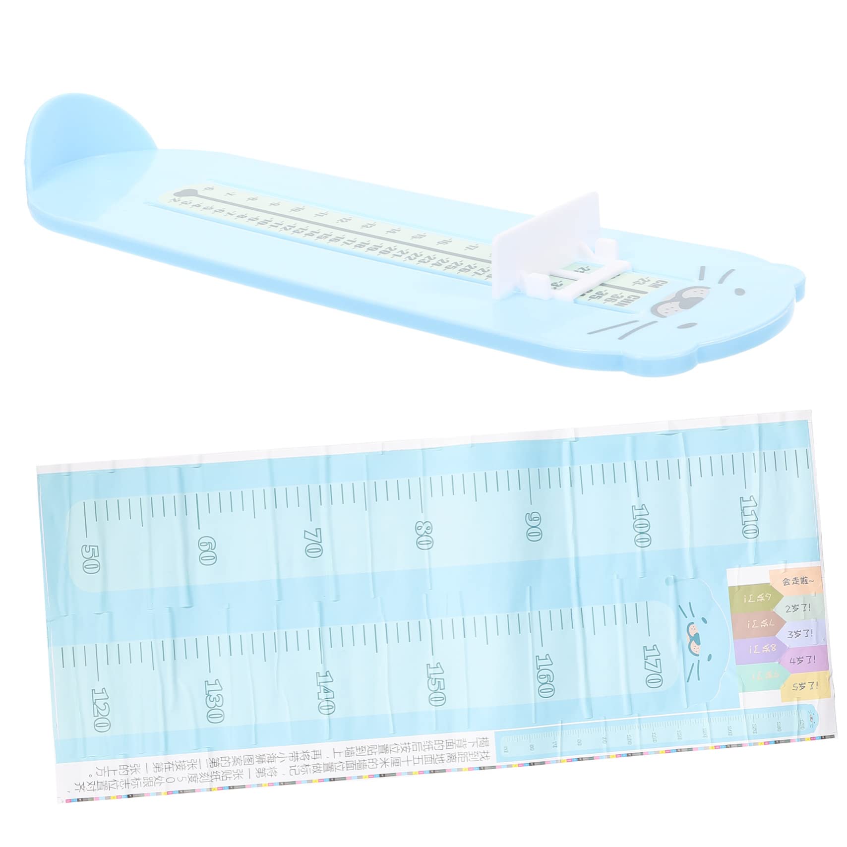 Toyvian 2sets Misuratore Per Ragazzo Ragazza Di Strumenti Per Misurare e Piedi Adesivo Murale Per Decorare La Stanza Dei Ragazzo Ragazza Utile Per La Crescita Delle Scarpe