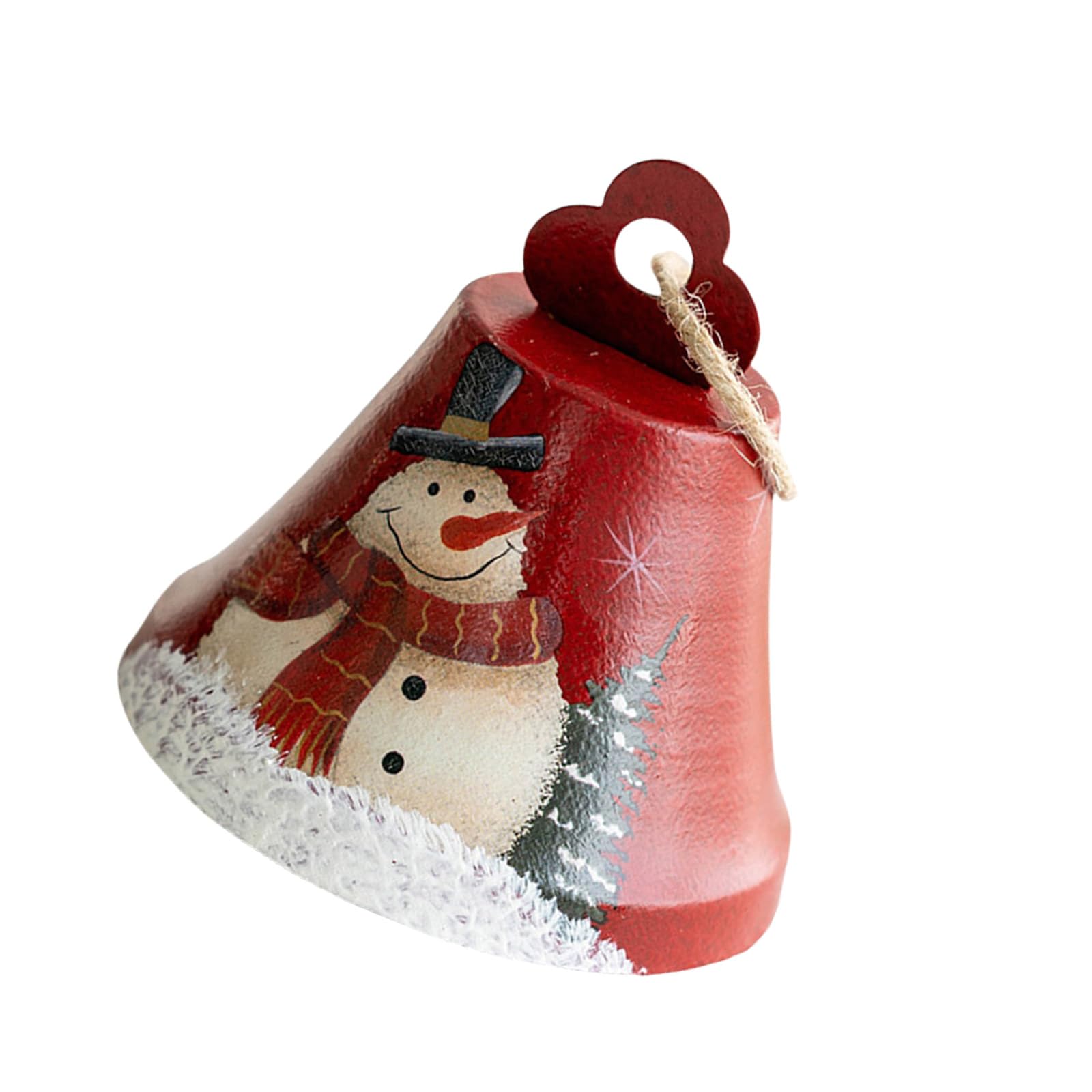 carotoe Iron Bells Christmas Santa/Snowman Pendant Festival Tree Branch Hanging Ornament Multicolors Holidays Home Decoration Christmas Tree Decoration