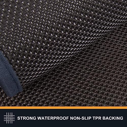 PURRUGS Dirt Trapping Door Mat 20" x 31.5", Non-Slip Machine Washable Entry Rug, Shoe Scraper, Dog Doormat, Super Absorbent Welcome Mat for Front & Back Door, Muddy Shoes & Paws, Navy Blue