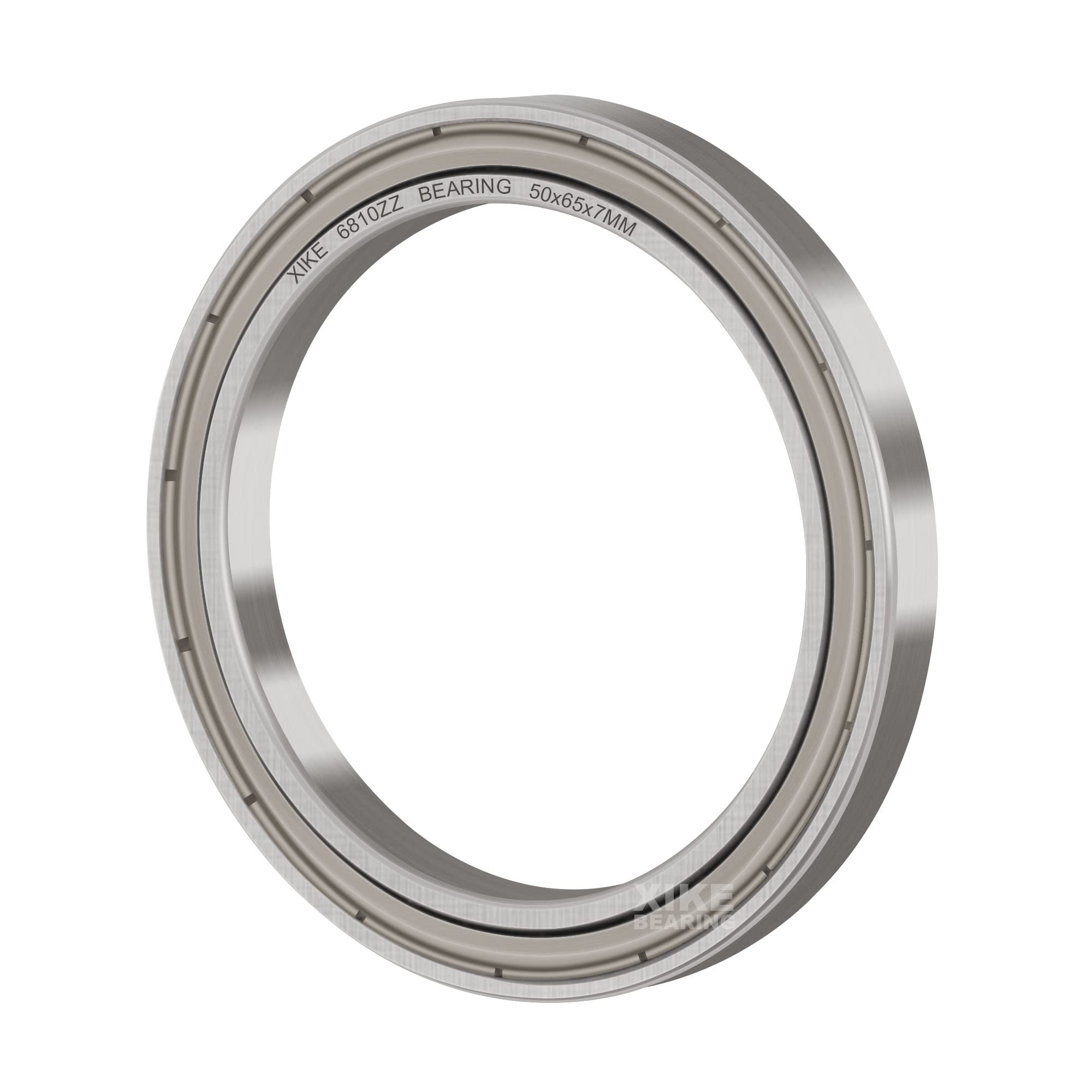 XiKe (Lot de 4) 6810ZZ Roulement à billes 50x65x7mm en acier 100Cr6 | Double joint métallique (2Z), Roulement ultra-mince, ABEC-3 (P6), Graissé d'usine, rotation fluide et faible bruit.