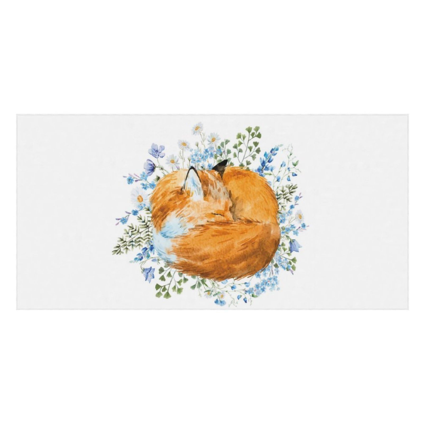 LWORZIIB Beach Towel, Watercolor Foxes Bath Towel, Pool Towel Great for Gym Swimming 80 X 160cm