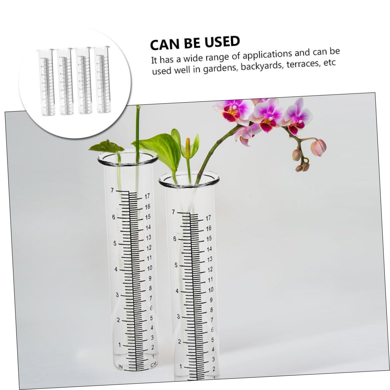 POPETPOP 8stücke Transparente Regenmesser Präzises Regenmessgerät Für Garten Und Und Outdoor-Werkzeug Niederschlagsmessung