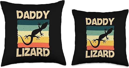 Miniatura 3 de Cool Lizard For Men Dad Reptile Lover Crested Gecko Iguana Throw Pillow