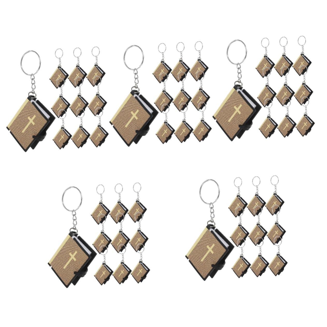 VILLCASE 50piezas Llavero Religioso Biblia Colgante De Metal Accesorio De Fe Para Decoración De Bolsos y