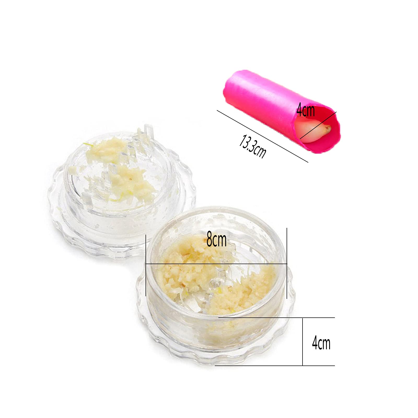 Presse-ail Plastique Rouleau éplucheur D'ail Ail Peeler Crusher Cuisine Gingembre Ail Crusher Multifonctions Appareil D'ail Cadeaux pour Parents, Amis, Hommes et Femmes, Amateurs de Cuisine, 2 pièces