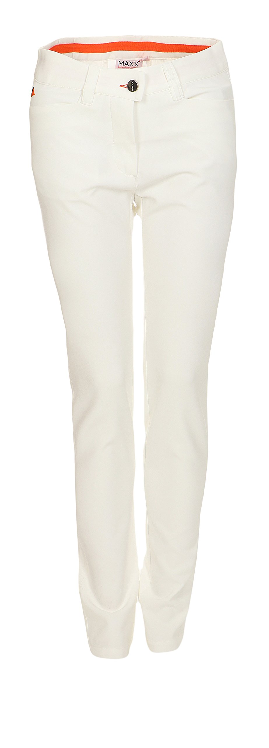 Maxx 152 - Pantaloni da golf da ragazza, con cintura regolabile, colore: rosso