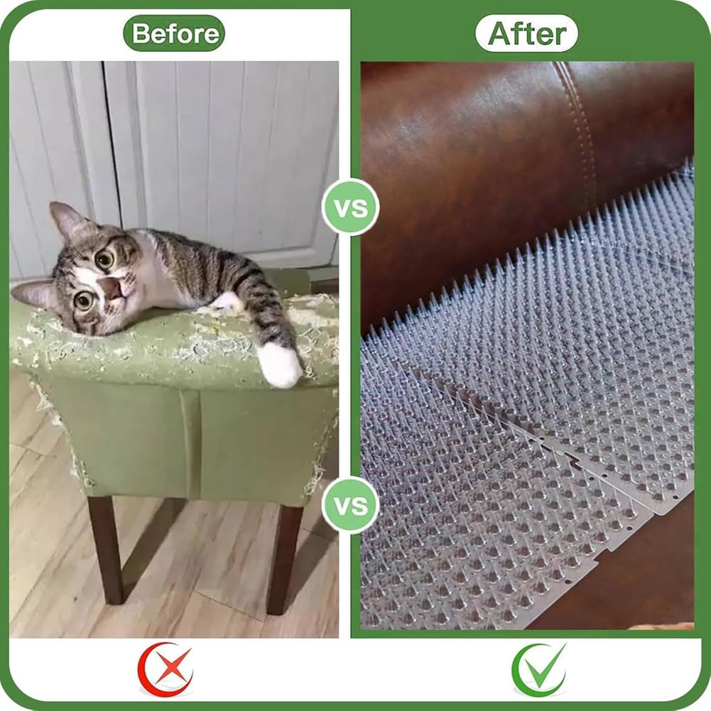 10er-Pack Scat-Matten für Katzen mit Spikes, Katzenabwehrmatte Zur Abschreckung im Innenbereich, Trainingsunterlagen Halten Hunde und Katzen Von der Couch Fern