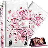 ISADENSER OnePlus 8 Case Oneplus 8 1+8 2020 Case for Women [Wallet Stand] with Credit Cards Slot Cash Pockets Flip Leather PU Wallet Phone Case Cover for OnePlus 8 1+8 2020 3D Cat Under Tree YX