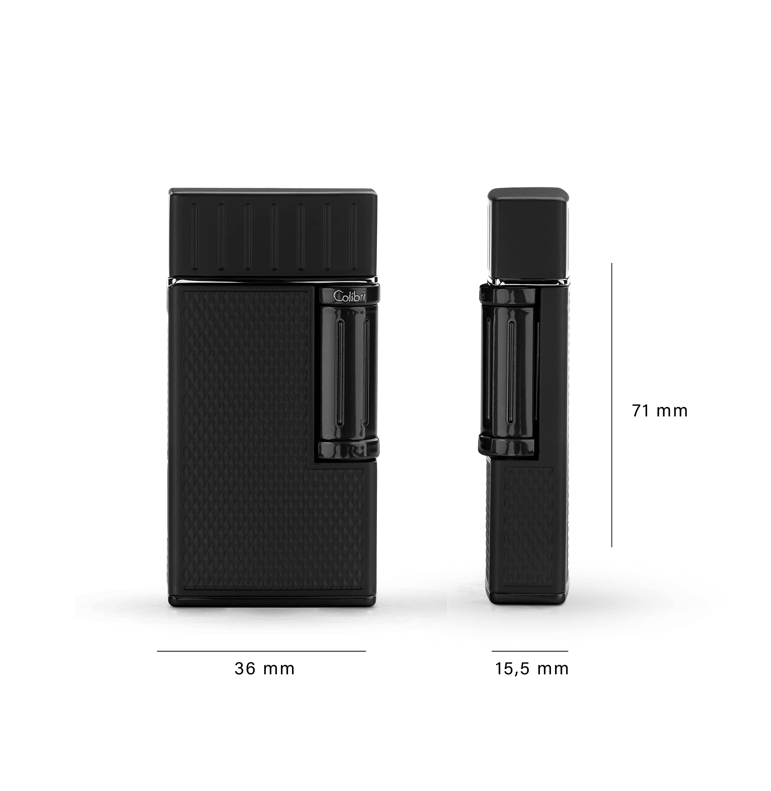 Colibri Julius feuerzeug mit Doppel Flamme | nachfüllbar | fur Zigarren und Zigaretten | Premium-Metallkonstruktion | Elegante Geschenkbox | Zwei Jahre Garantie | füllbar mit Butan, Nicht enthalten