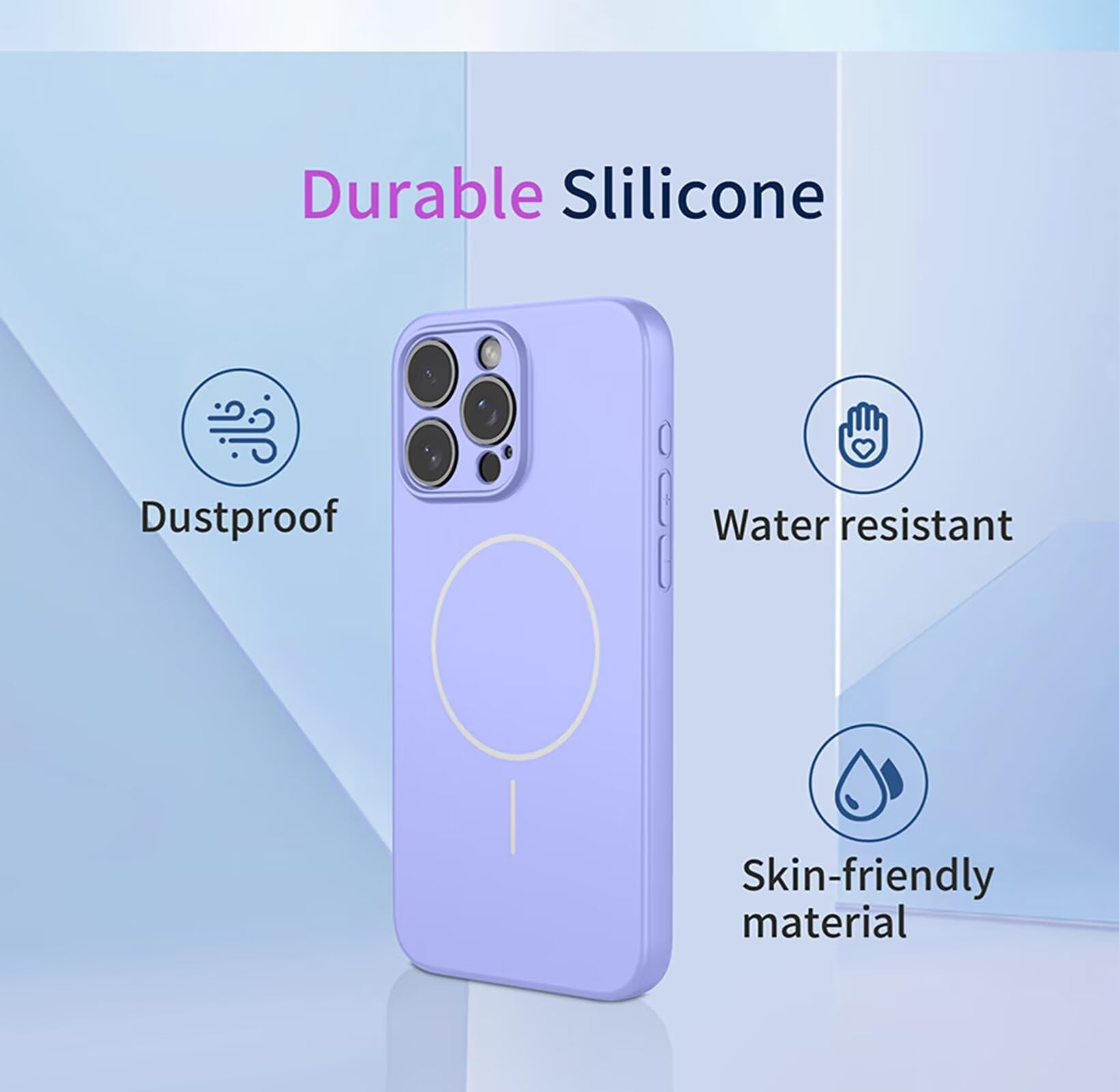 ILING Cover Per Oppo Find X5 Lite 5G, Custodia Sottile Opaca Con Anello Porta E Supporto, Blu Cielo