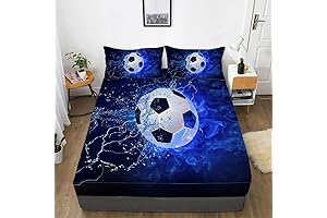 Awesome Kids Soccer Fitted Sheet Set for Teens and Boys