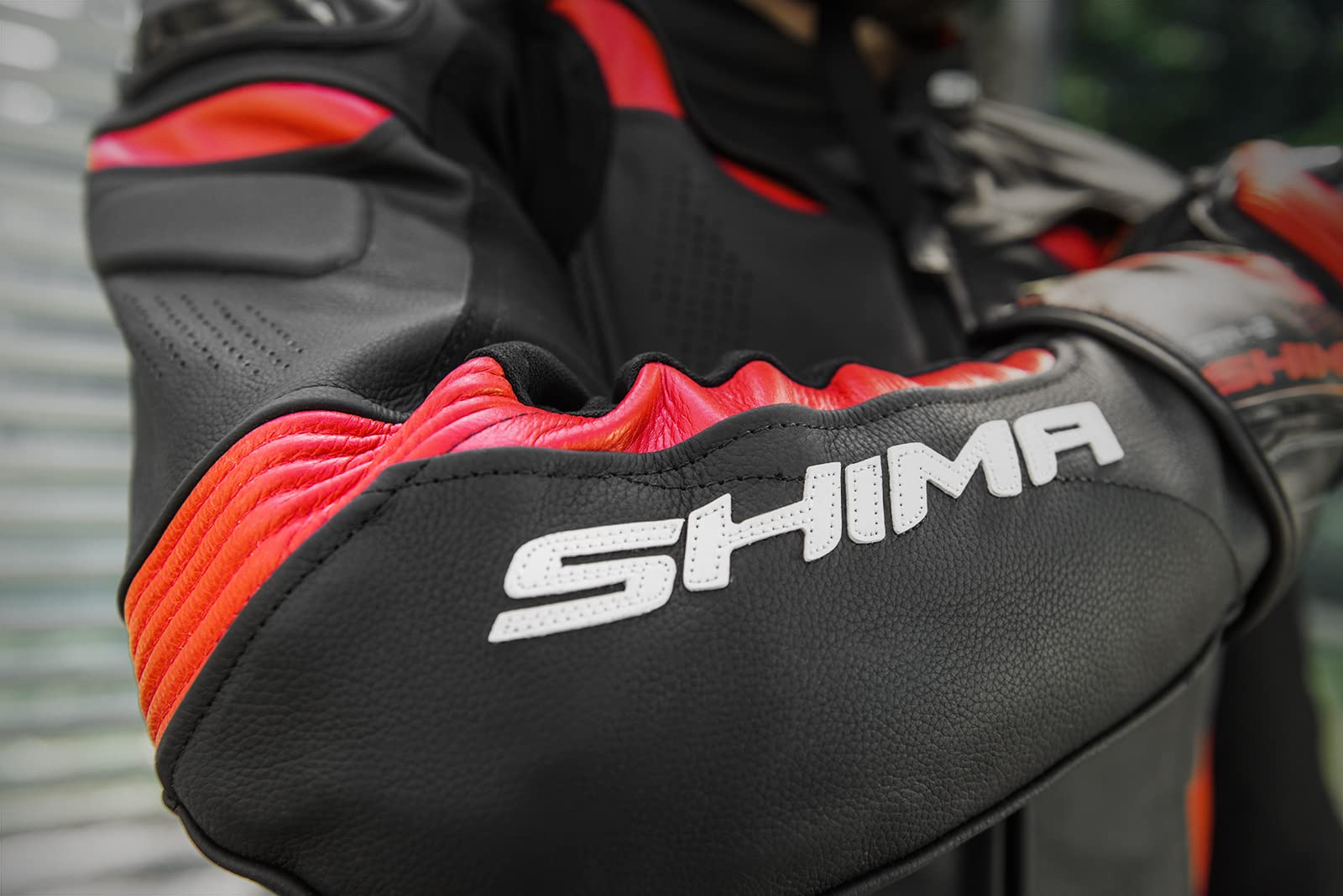 SHIMA CHASE Motorcycle Jacket for Men - Leather Biker Summer Riding Jacket Sport Ventilated with Shoulder Sliders CE — view 8