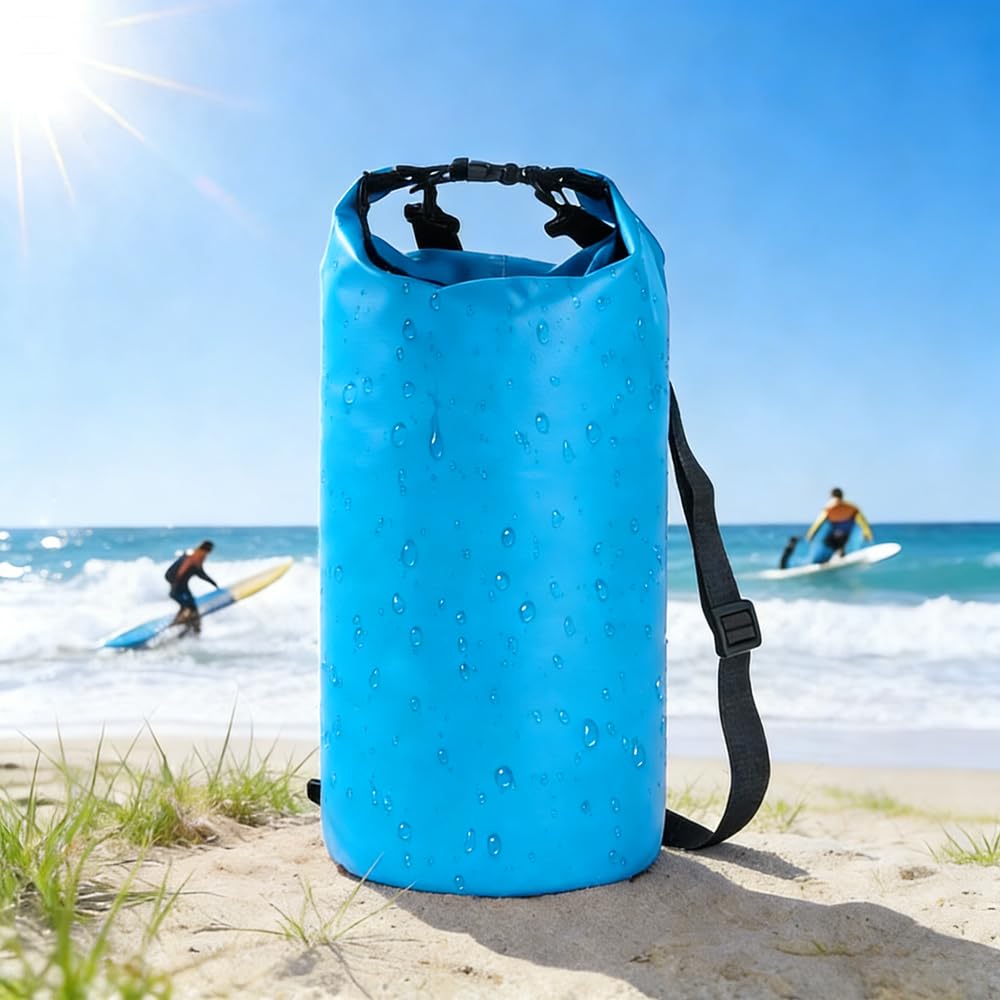 Dry Bag Waterproof,Beach Bag,25L Floating and Lightweight Bags for Kayaking,Boating, Fishing,Swimming and Camping with Waterproof Phone Case-SkyBlue