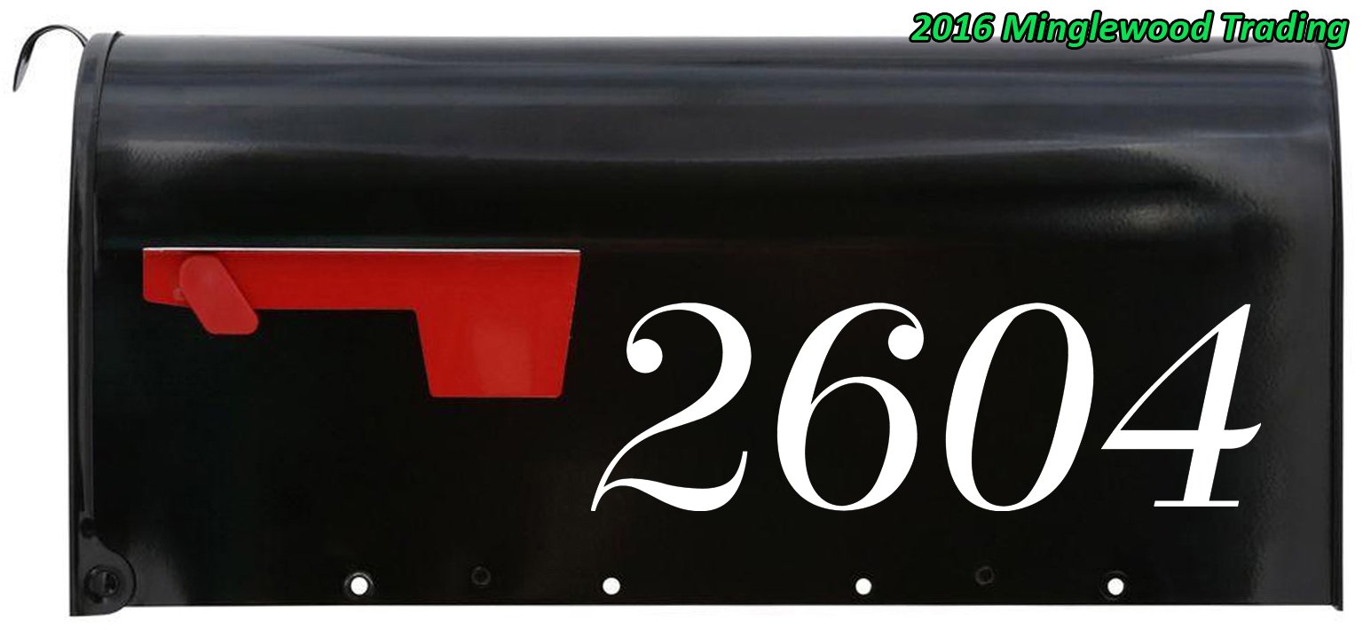 Reflective Extra Large Classy House Numbers Mailbox Decals Address Sign