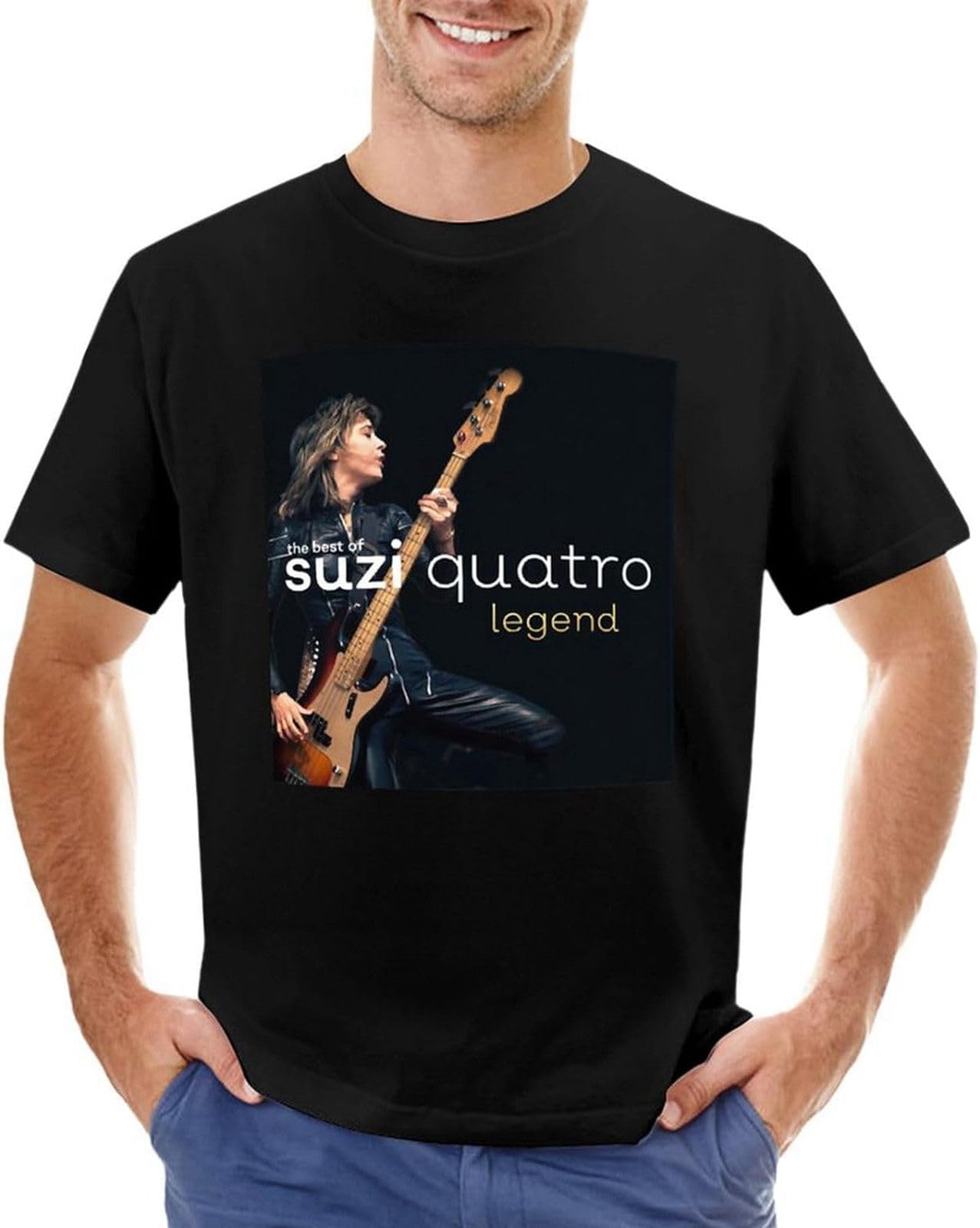 Redael Men's Black Suzi Quatro Legend T-Shirt T-Shirt Xl