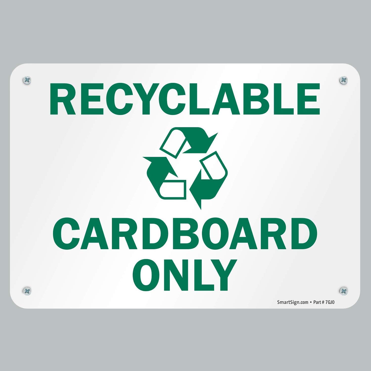 Fancy Recycling Only Sign (blue) - Medium White Recycle Recycle Only ...