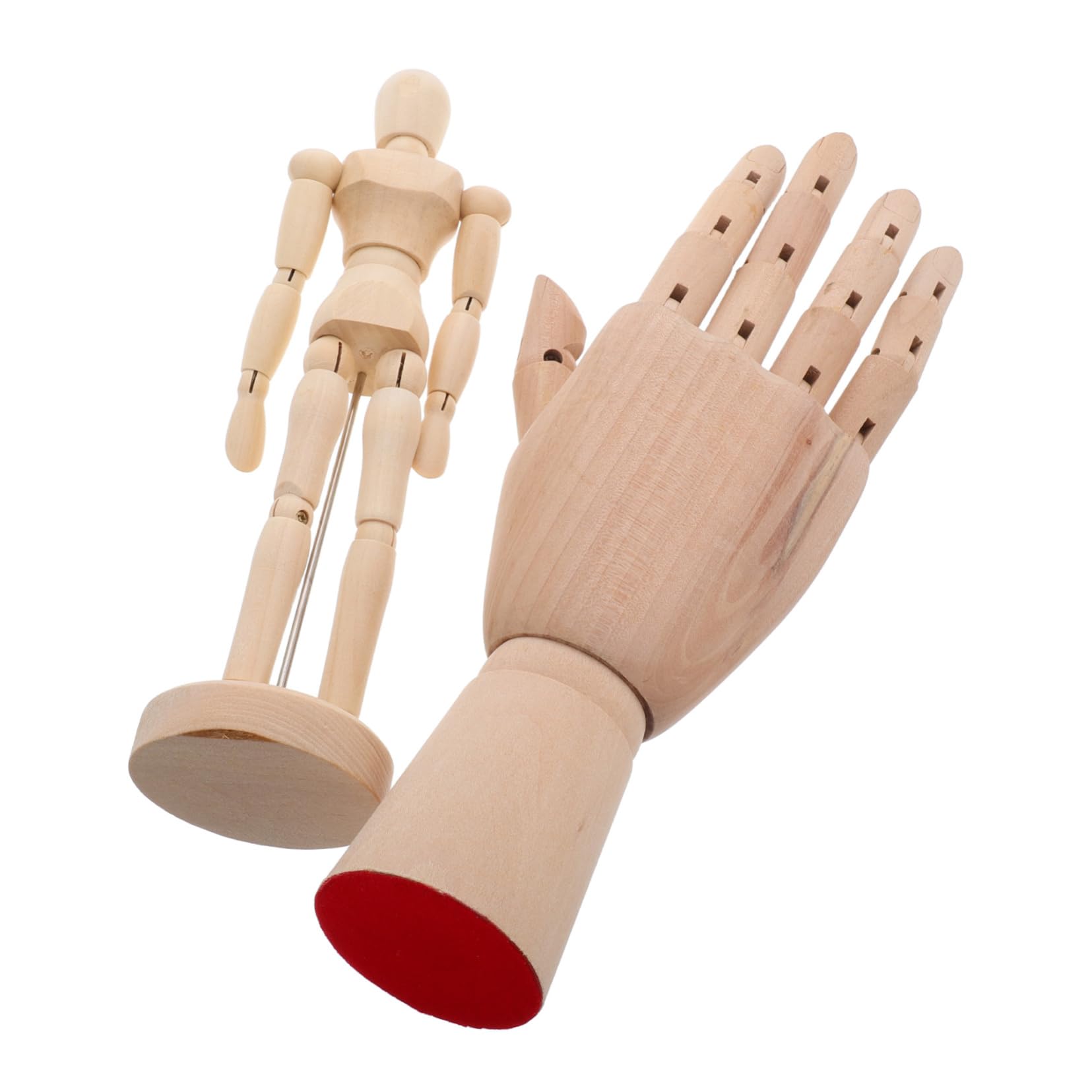 DOITOOL 2stücke Hölzerne Künstler-schaufensterpuppen Bemalen Und Skizzieren Flexibles Handmodell Für Kunstprojekte