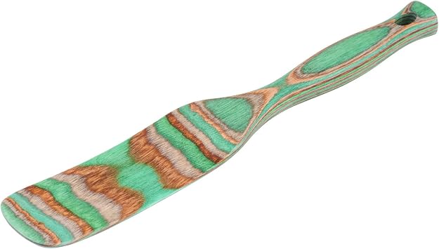 Island Bamboo Pakkawood 11-Inch Spurtle, Mint