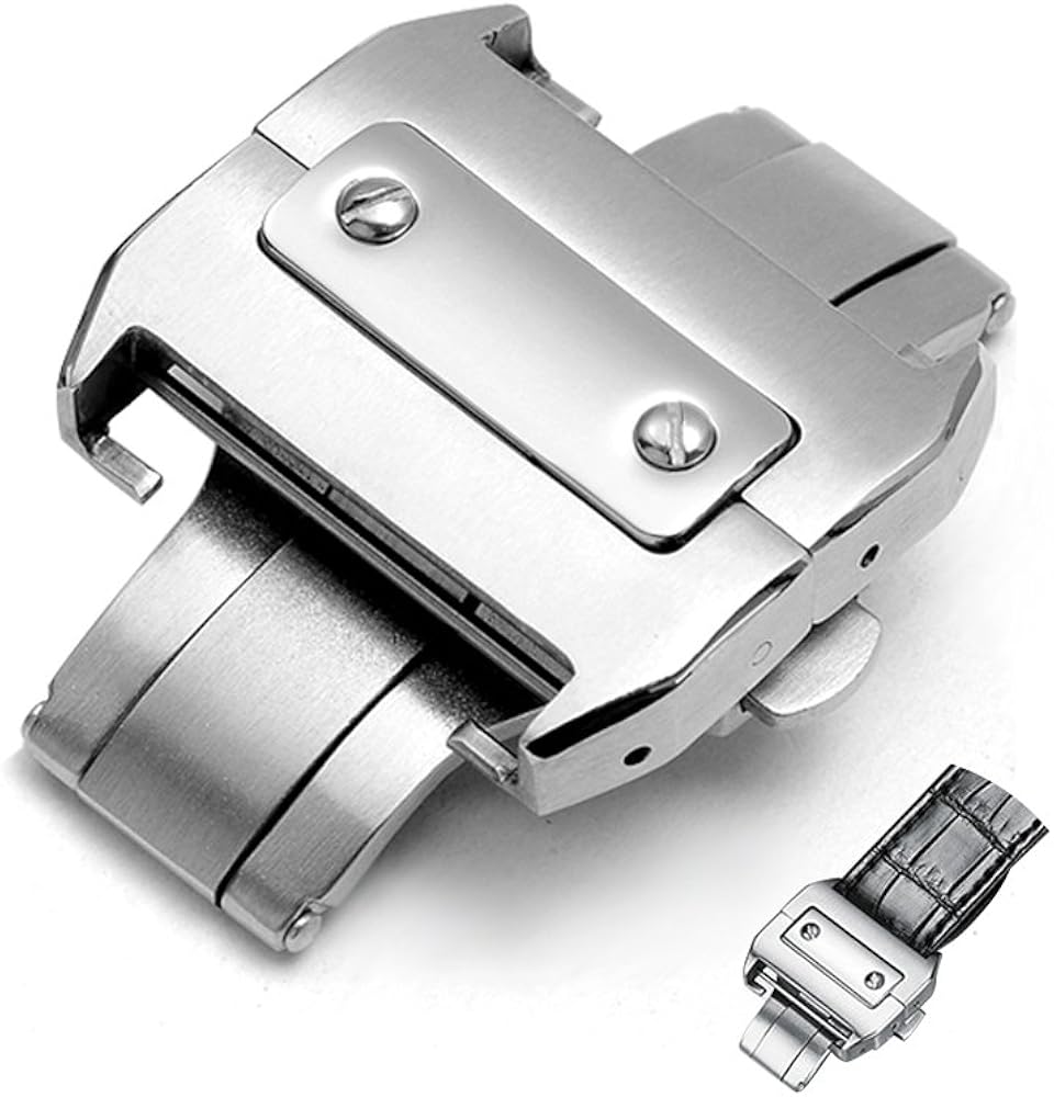 Amazon Com 18mm Stainless Deployment Buckle Metal Clasp Watch Band Accessorie Steel Watchband Buckle Butterfly Clasp Nice Pies Clothing Shoes Jewelry