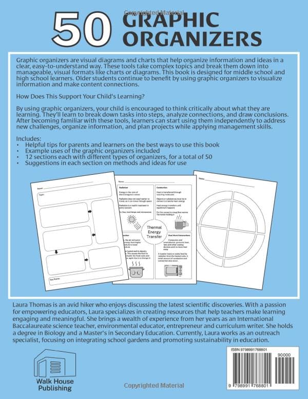 50 Graphic Organizers: Created for Middle and High School Students to Enhance Organization, Understanding, and Analytical Skills Across All Subjects (Grades 6-12) - Image 2